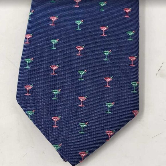 New men's Vineyard Vines Kennedy holiday martinis Christmas skinny tie